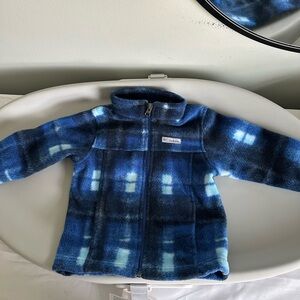 Columbia Kids Blue Plaid Fleece Jacket